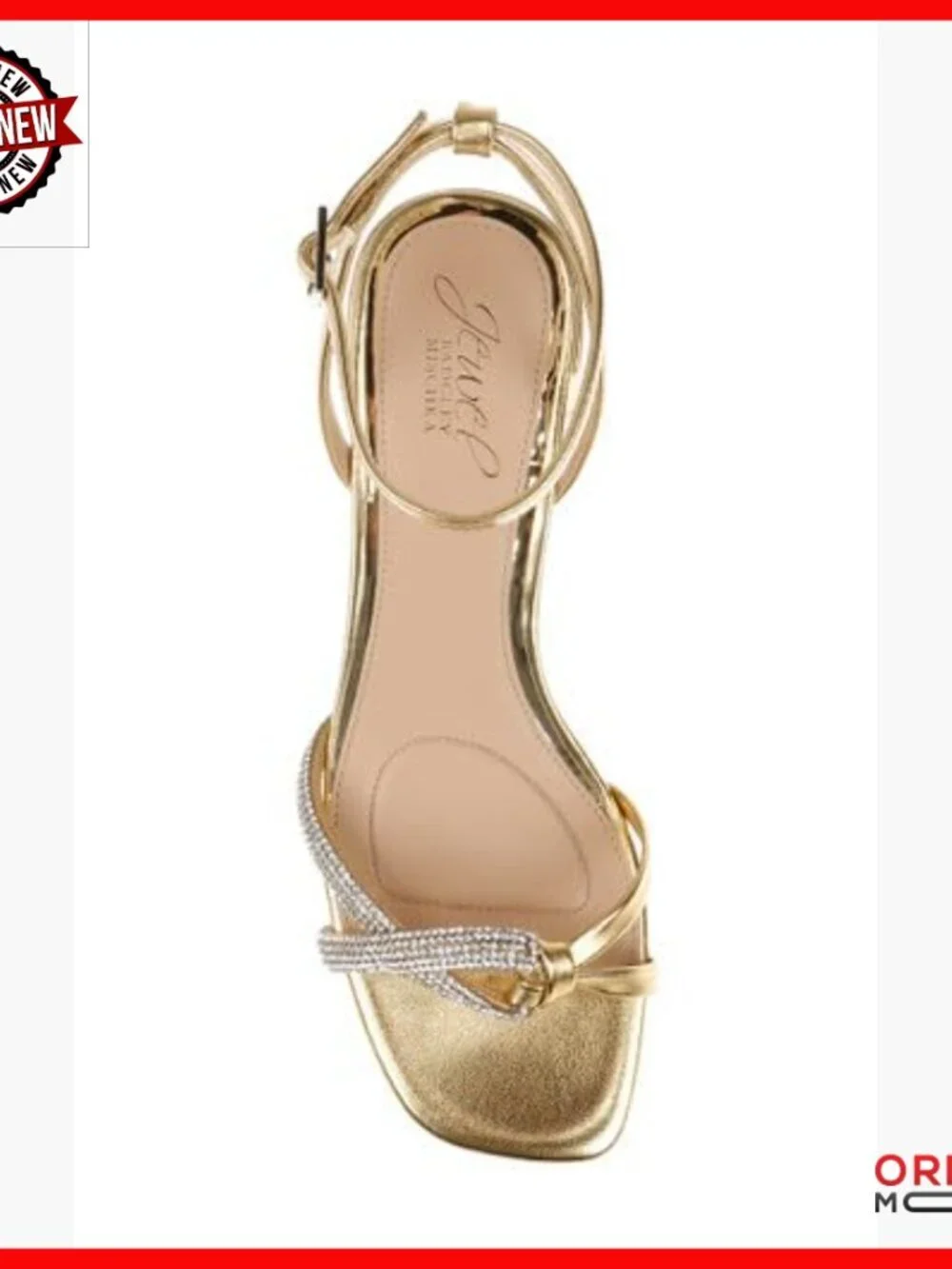 Low Block Heel Sandals with Keyhole Detail, Size 8